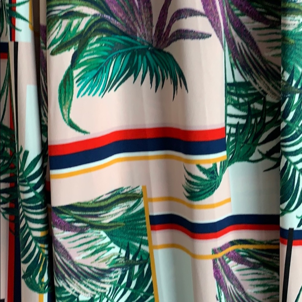 Zac & Rachel Palm Tree Pants Medium Wide Leg - Picture 3 of 4